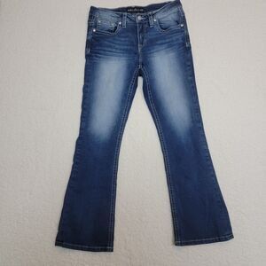 Stella in dreams Jeans Womens 15/32 Blue Bootcut Embroidered Western Bull Skull